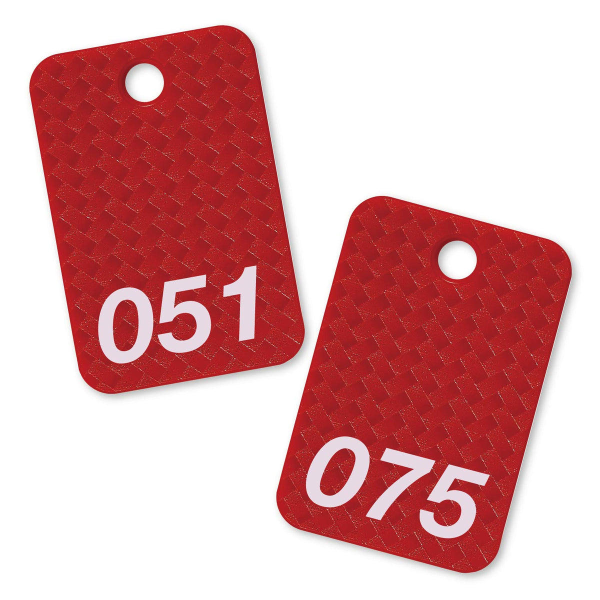 Open Industries BF-82-RD Number Tags, Square, Mesh, Red, 25 Sheets, No. 51-75
