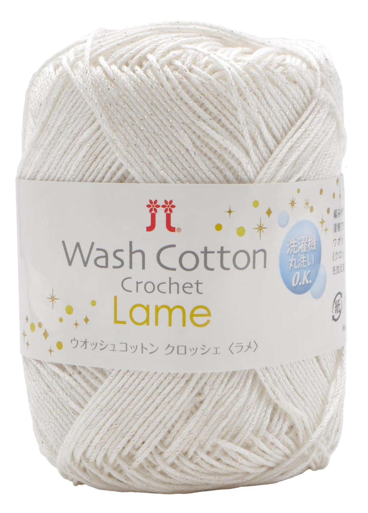 Hamanaka Hand Knitting Thread, Washed Cotton Crochet Lame Approx. 0.9 oz (25 g), Col. 401