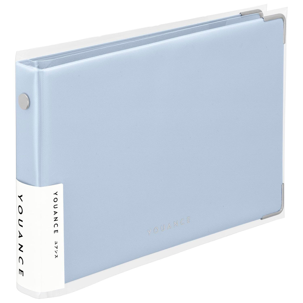 Maruman YOUANCE 5-Ring Binder, Holds 60 Sheets, Mini 3.8"x6", Blue Gray