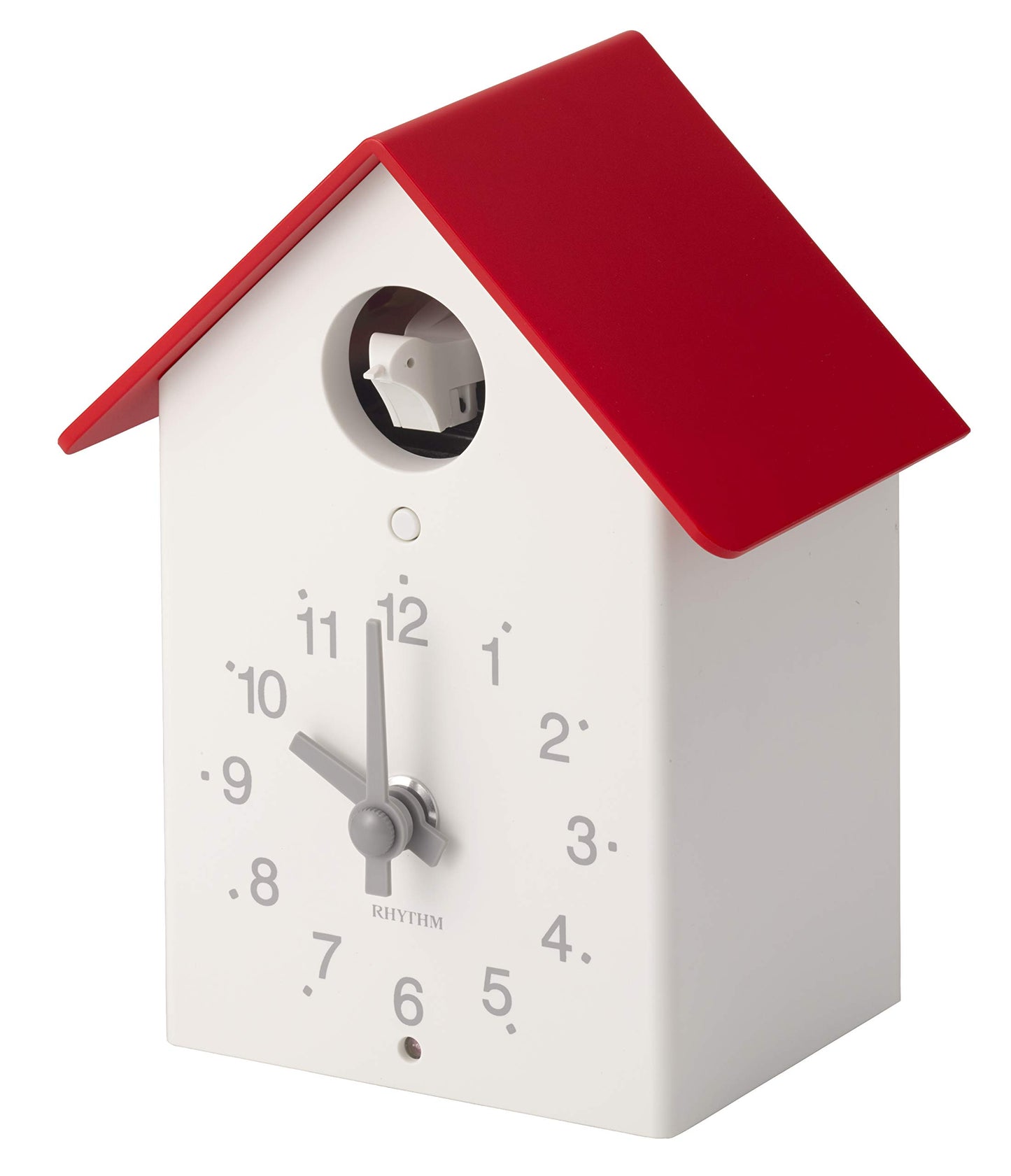 Rhythm Rhythm 4RH797SR01 Table Clock, Wall Clock, Dual Use, Bellows Clock, Red, 7.3 x 5.7 x 4.2 inches (18.5 x 14.6 x 10.7 cm), Rhythm Plus