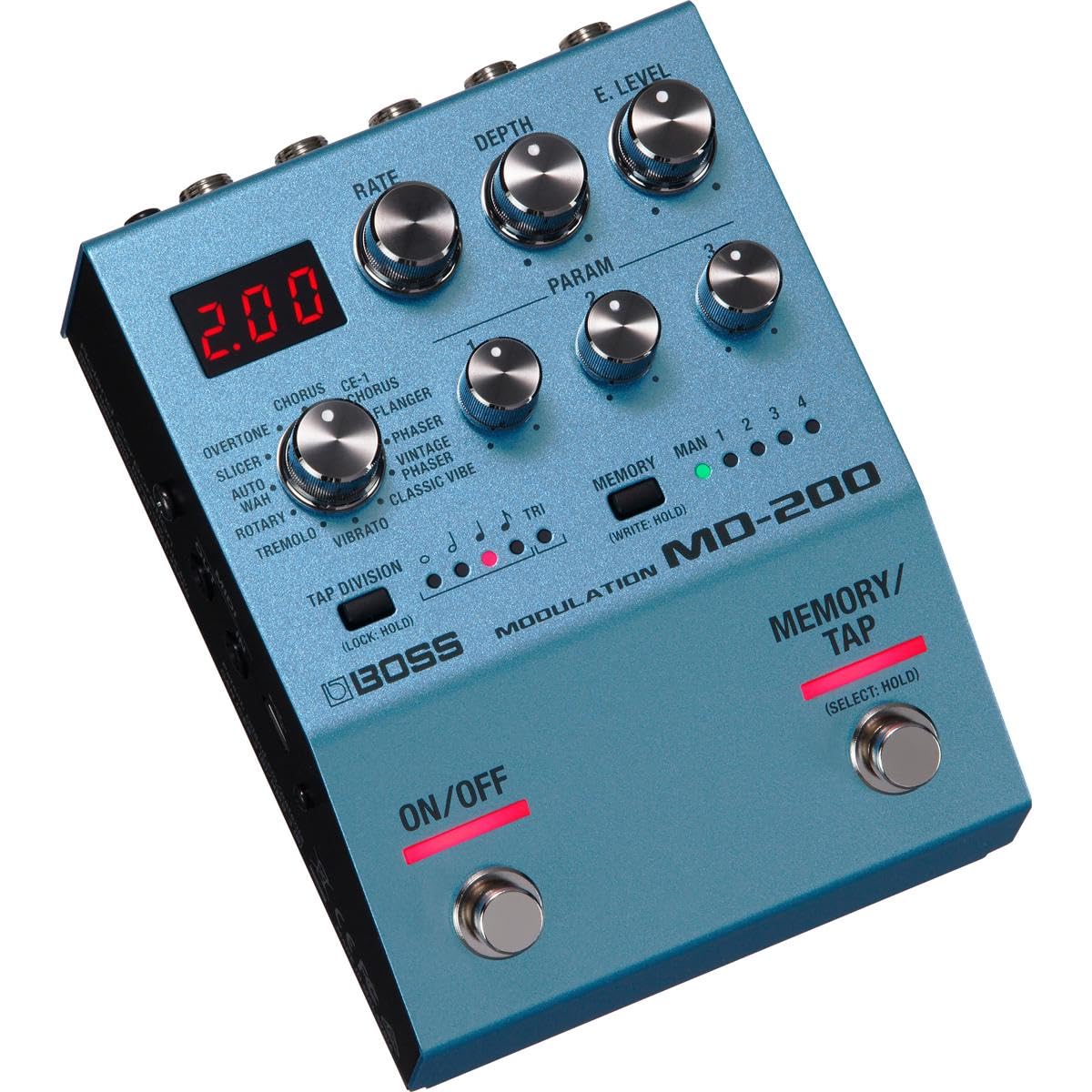BOSS MD-200 Premium Quality Modulation Guitar Pedal, Blue (MD-200)