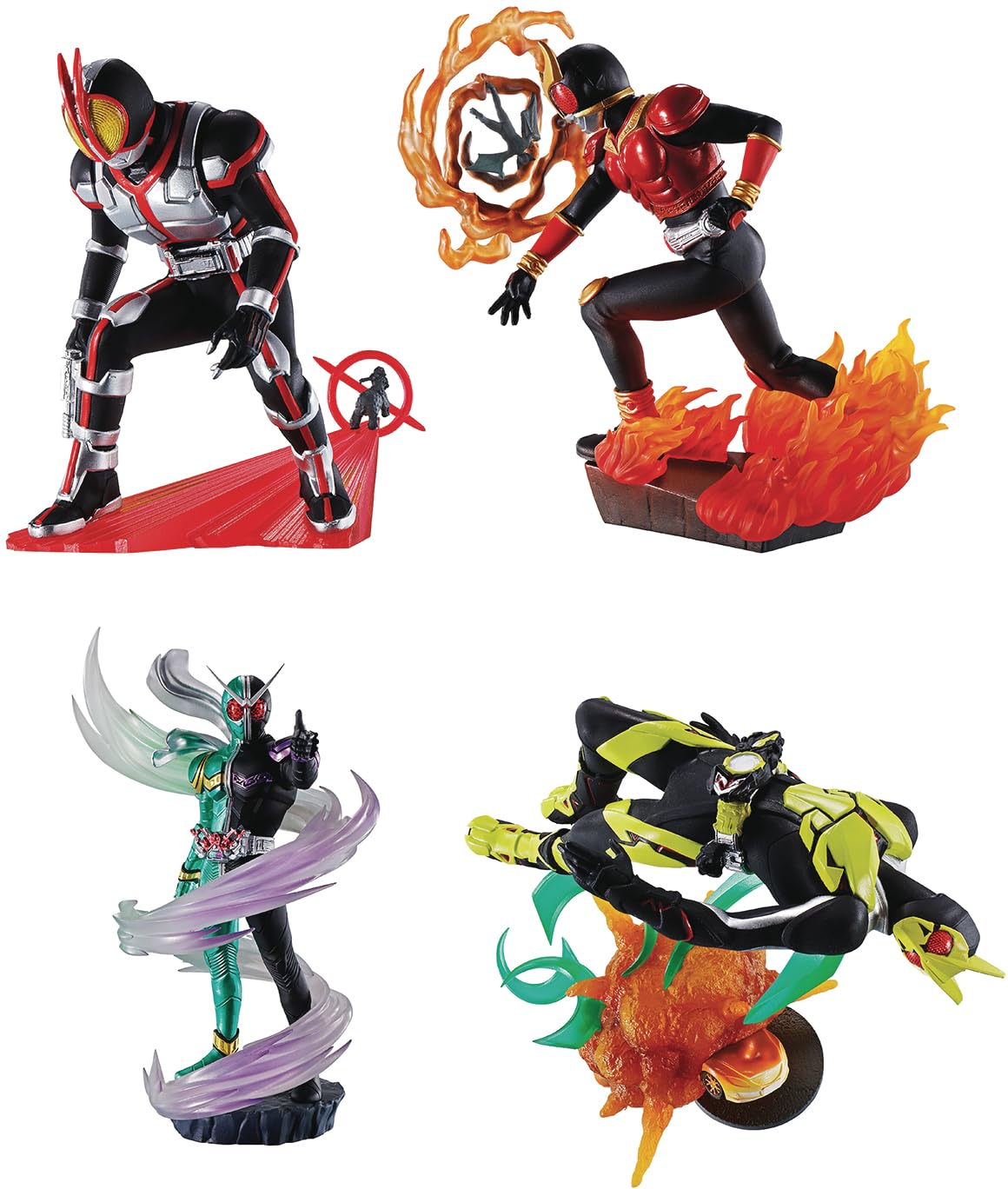 Megahouse - Kamen Rider - Kamen Rider Legend Rider Memories, Petitrama Figure (Complete Set of 4)
