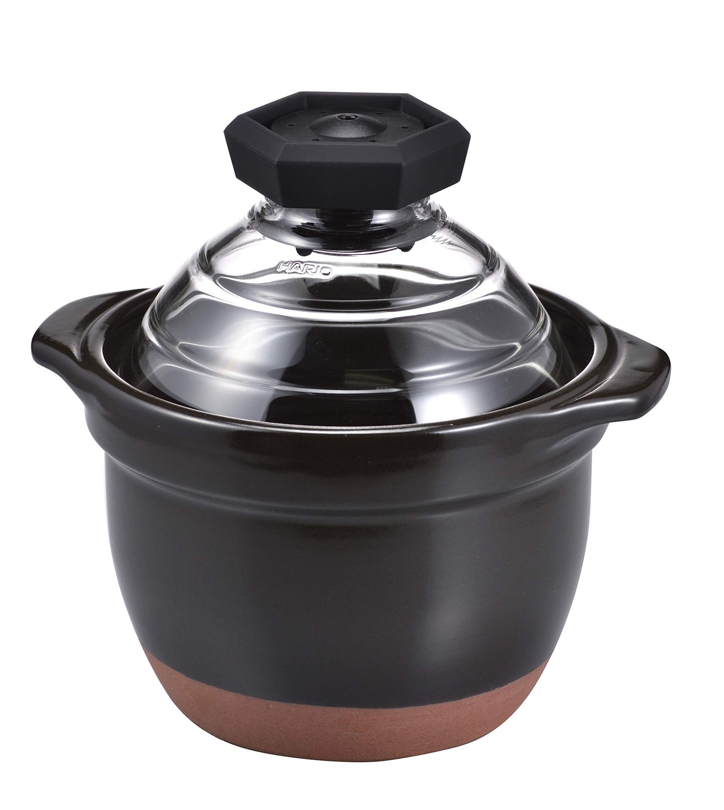 Hario "Gohan Gama" Glass Lid Ceramic Rice Cooker, 2-Cup
