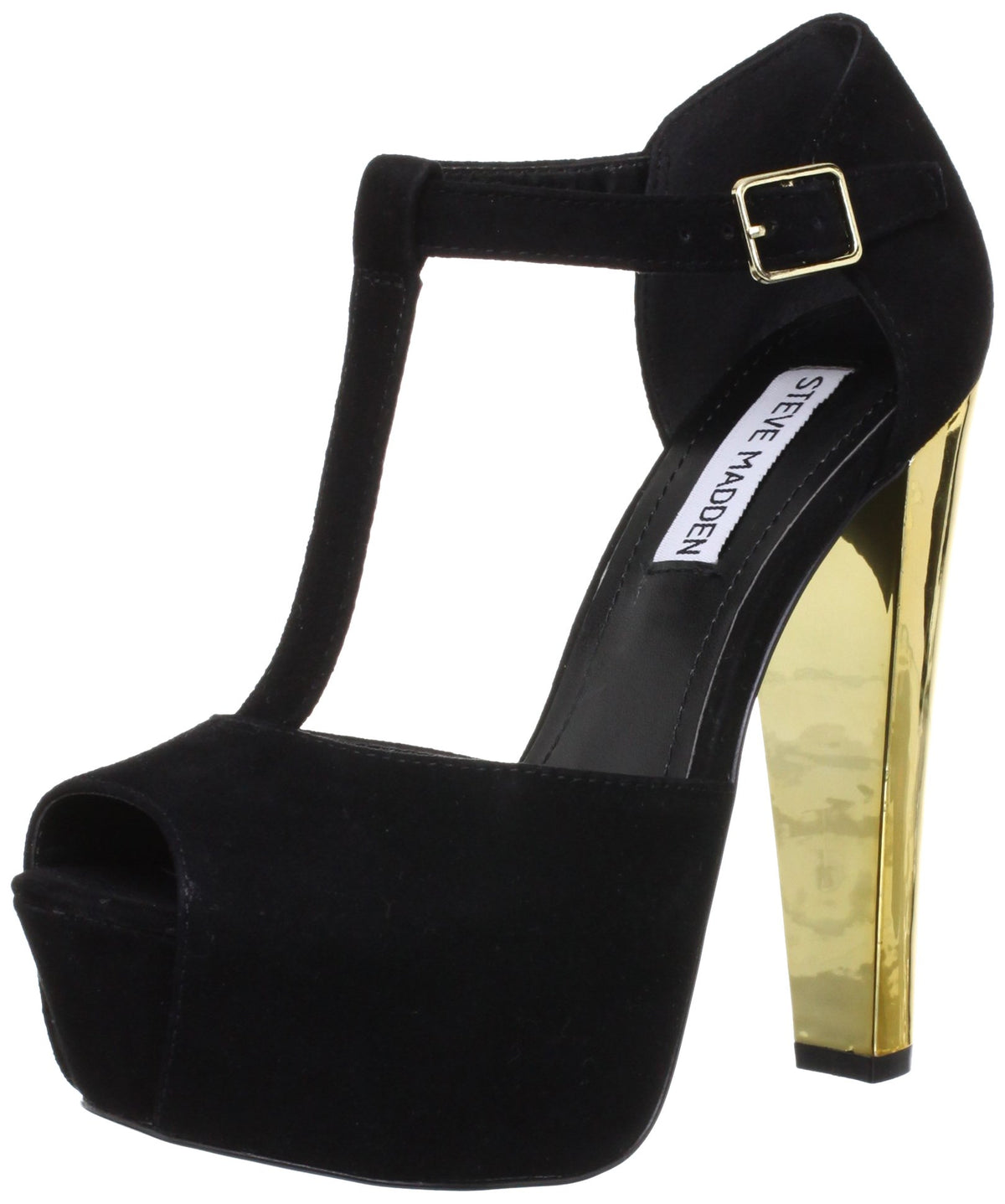 Steve Madden Women's Dyvine Platform Pump,Black Suede,7.5 M US