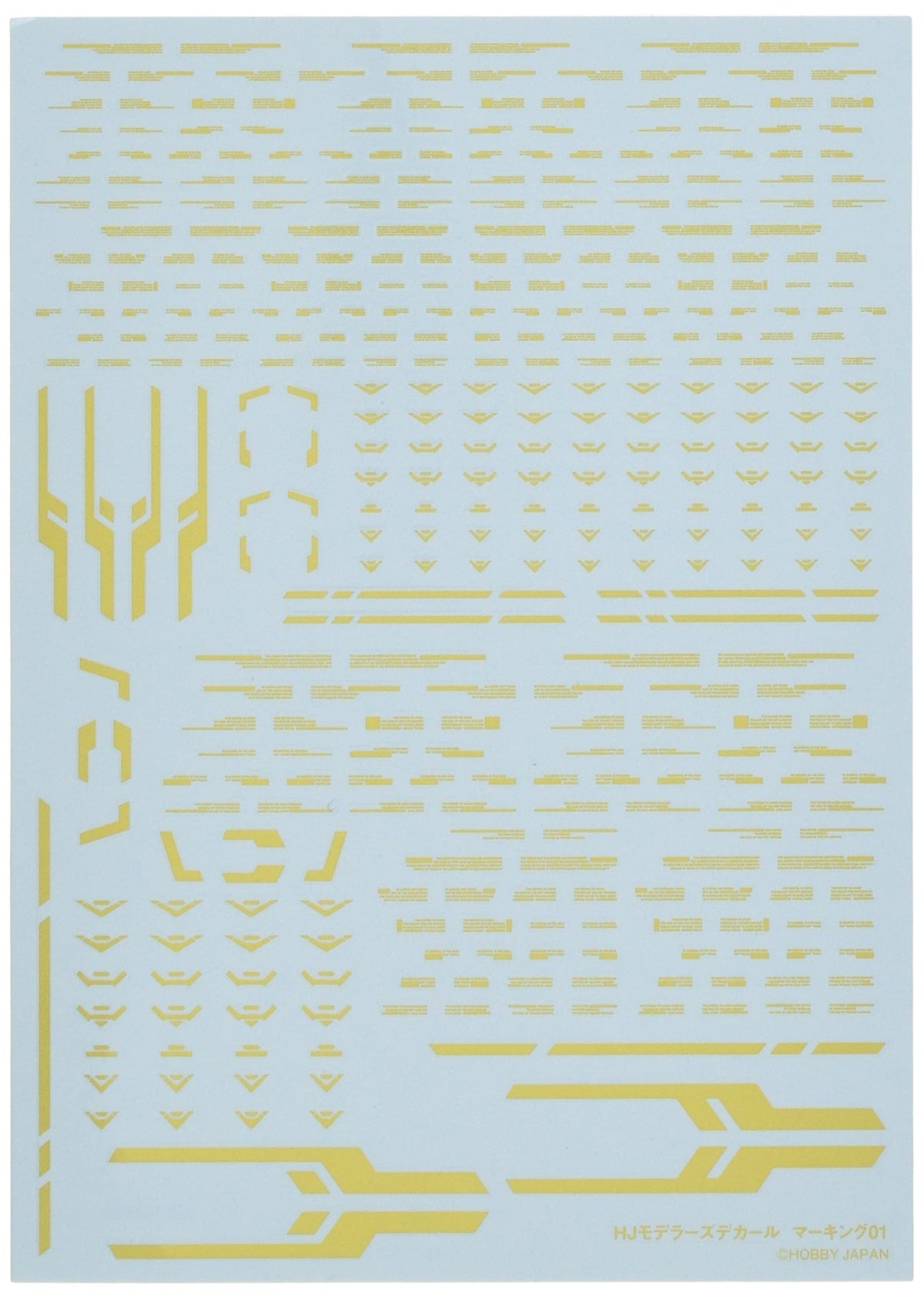 Hobby Japan HJ Modelers Decal Marking 01 Mirror Gold Plastic Model Decal HJM007D4
