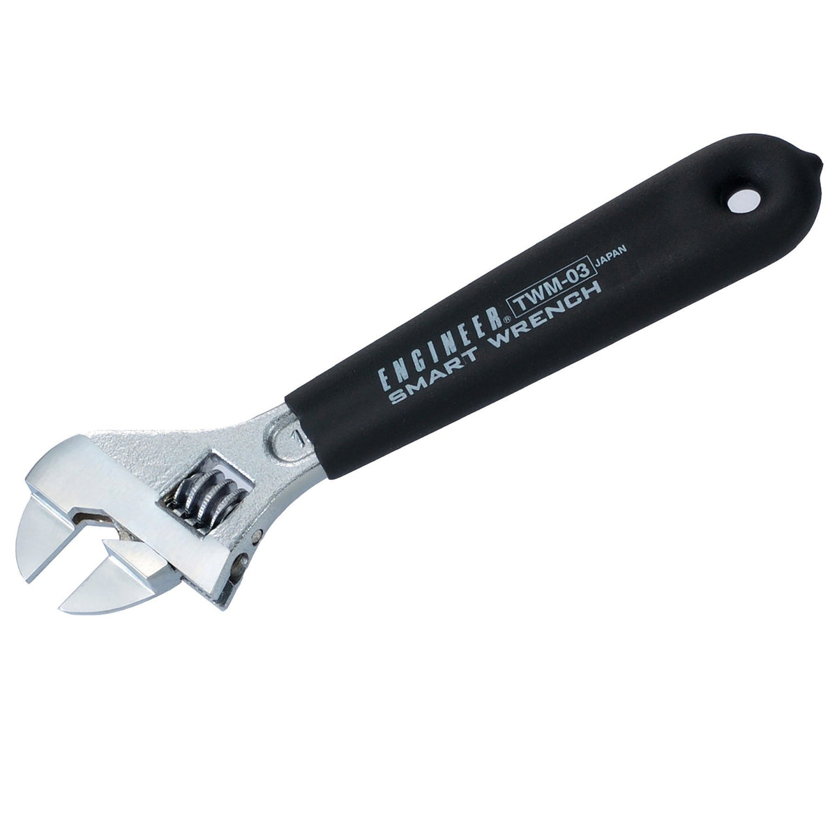 ENGINEER 6.1" Adjustable Smart Monkey Wrench 2mm Thick Jaws for Fastening Thin Nut in Confined Spaces TWM-03