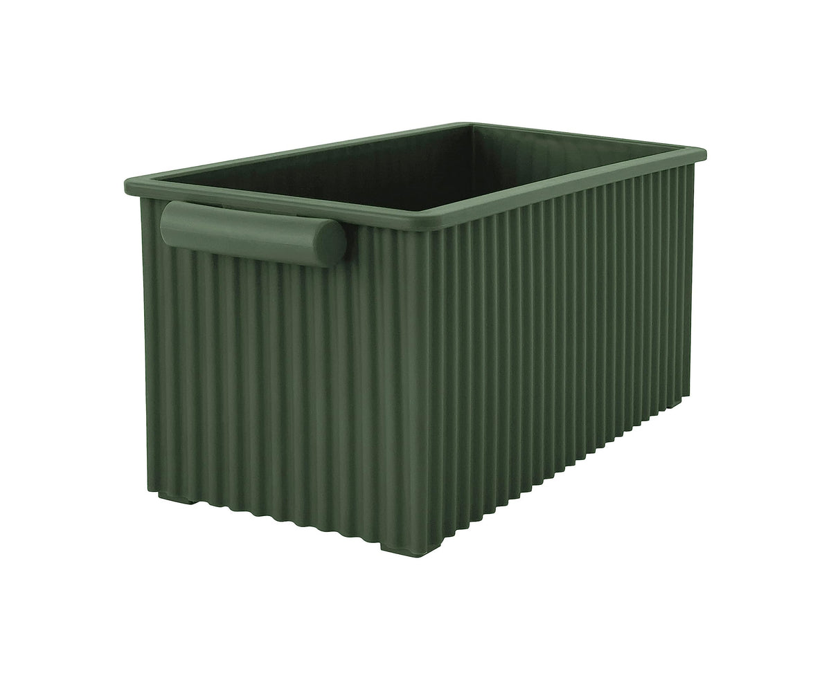 Yawata Kasei Sceltevie 245421 Storage Box, Omni-Props, Neutral, M (W x D x H): 10.7 x 4.8 x 4.3 inches (27.2 x 12.1 x 11.1 cm), Dark Green