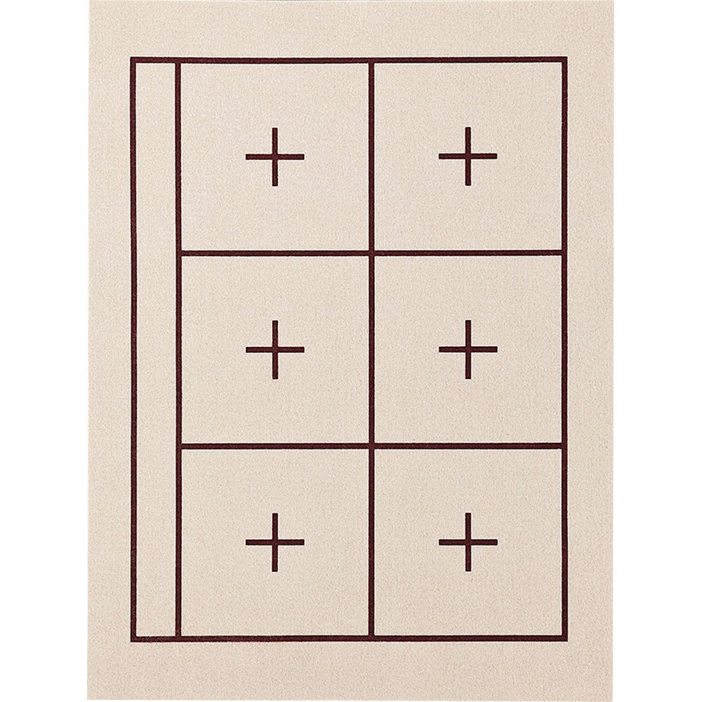 Kuretake KA28-208S Calligraphy Shitajiki Shitaji, Calligraphy Supplies, Standard Size No. 12-2, with Squares, Beige