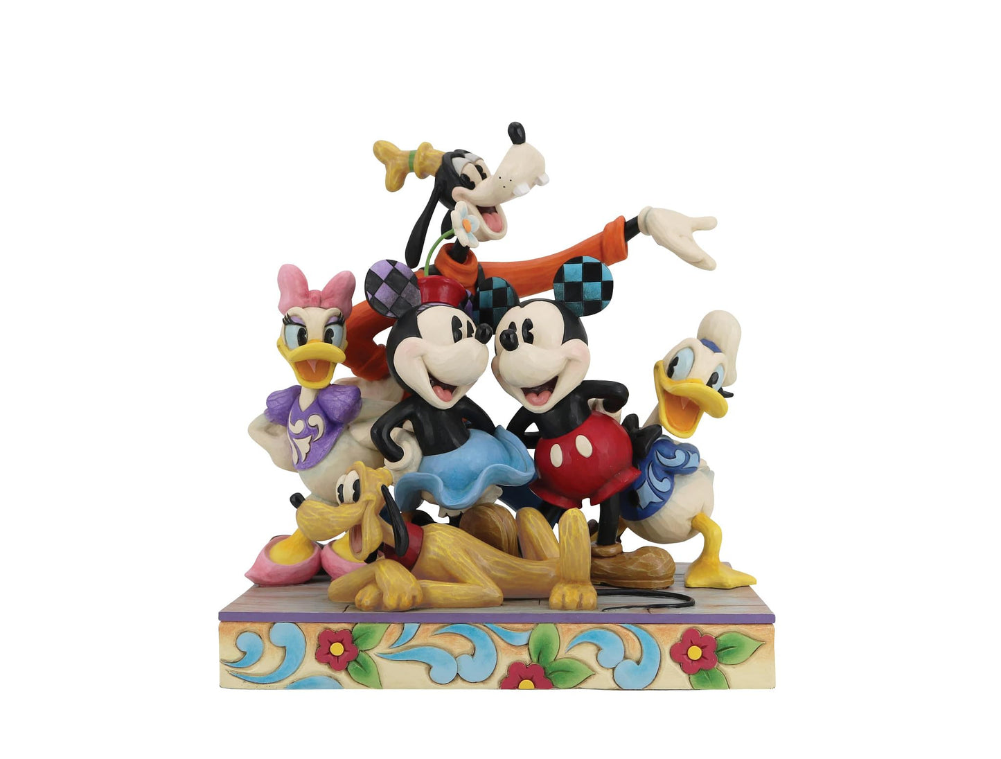Enesco Disney Traditions by Jim Shore Mickey Mouse and Friends Group Pose Figurine, 9.5 Inch, Multicolor