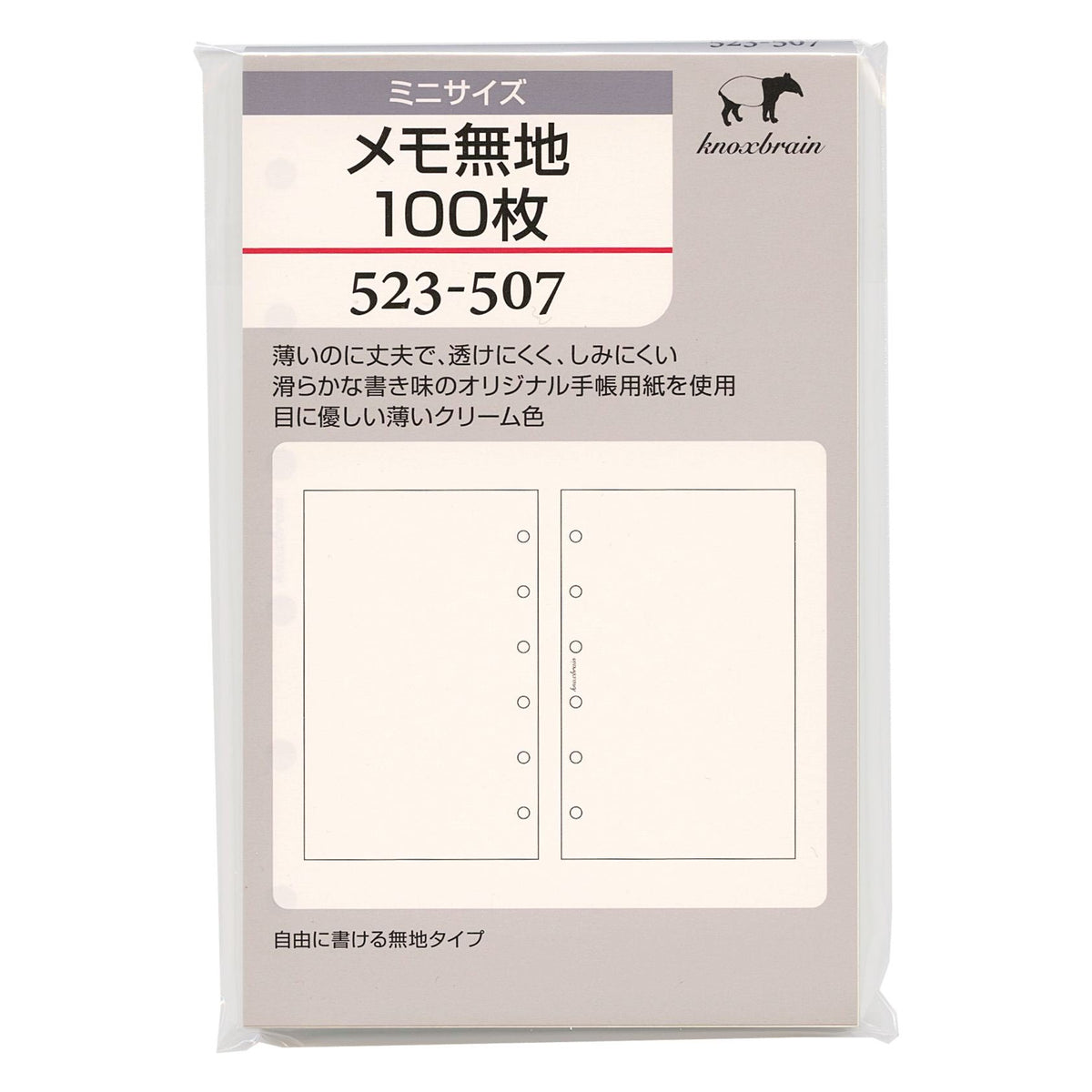 Mini 6 Hole Size Memo Solid 100 Piece 523 – 507 System Notebook Refill 523 – 507