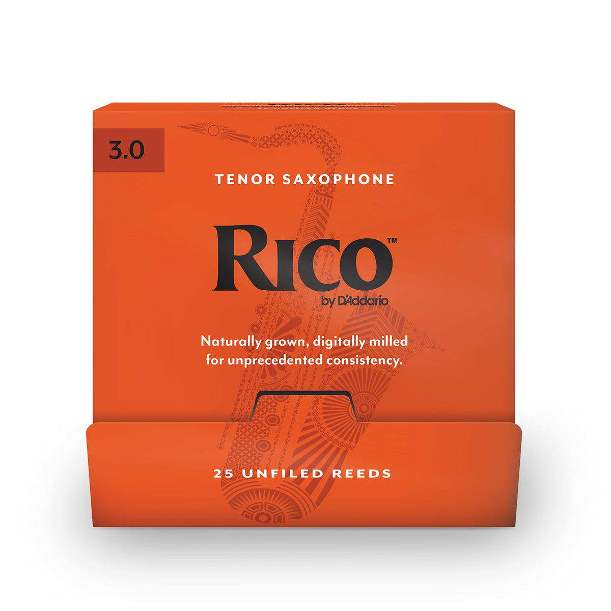 Rico Organic Tenor Saxophone Reeds Strength 3.0, 25-Pack