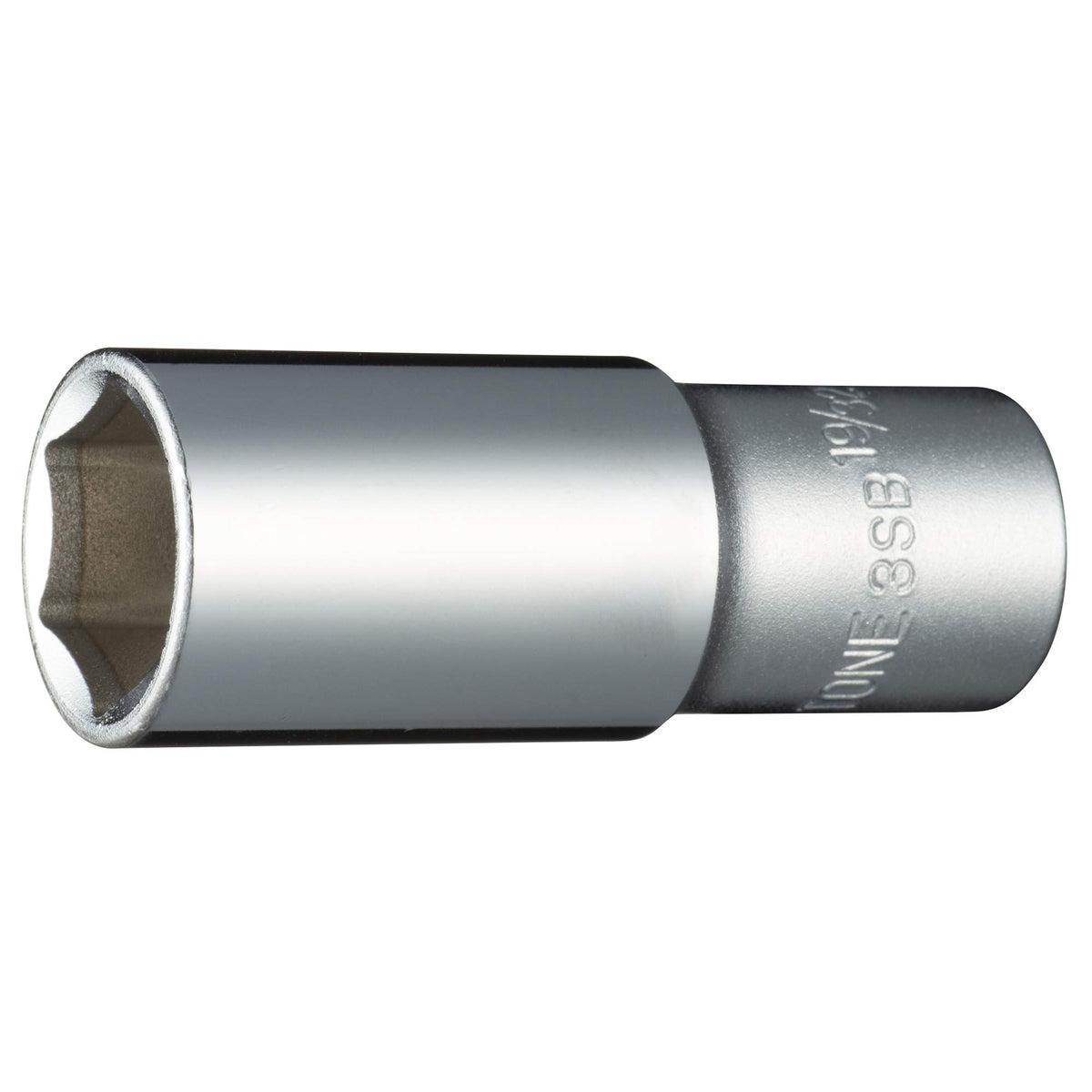 TONE SAE Size 6 Point 3/8" Drive Deep Socket (3SB-19L)