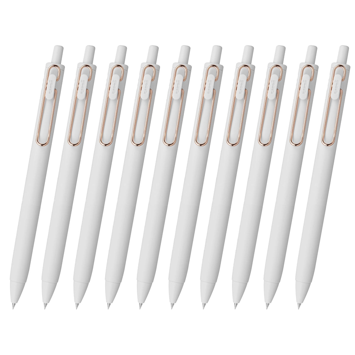 Mitsubishi Pencil Uni-Ball One Gel Ballpoint Pen Rose Gold Grip 0.5 Black 10 Pens Hako UMNSG05.24 10P