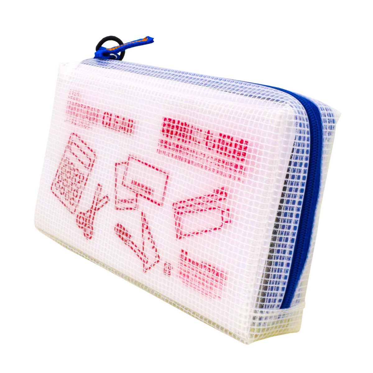 サクラクレパス Notam UNCM-B#36 Mesh Case with Gusset, Clear, Passbook Size, Blue