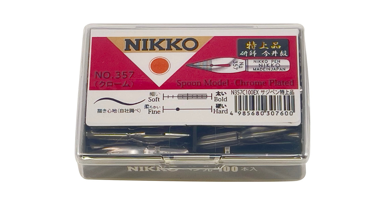 Tachikawa Pin Factory N357C100EX Nib N357 Sagipen Chrome, Premium Quality, Pack of 100