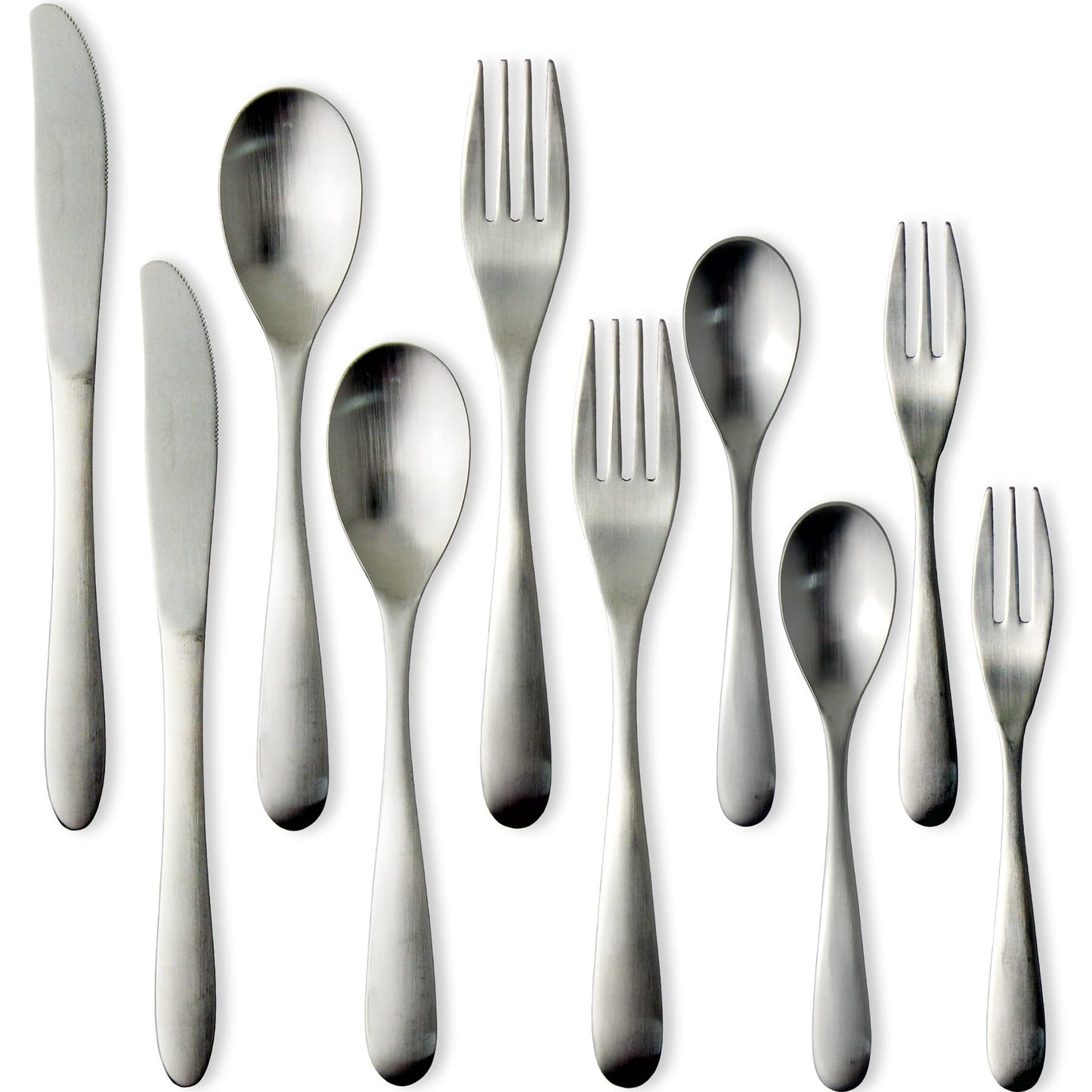 Nagao NT-5 Dinner Cutlery Set, 10-Piece Stainless Steel, Made in Japan