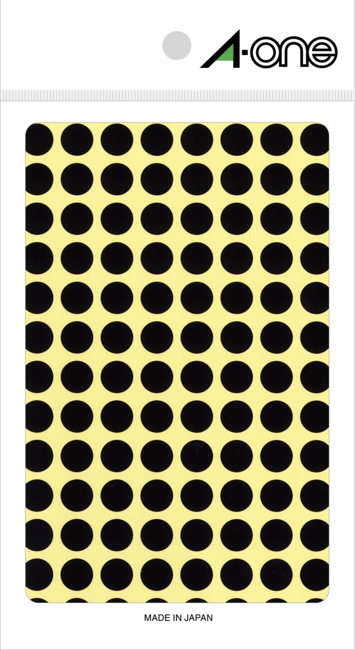 A-One 07009 Color Labels, Black, Round, 0.4 inches (9 mm), 14 Sheets