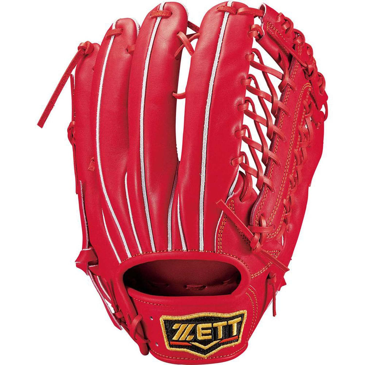 ZETT BPROG771 Hard Baseball Glove Prostatus, for Outfielders, Left Throw, Deep Orange (5800), Size: 9, Made in Japan, Includes Exclusive Grab Bag