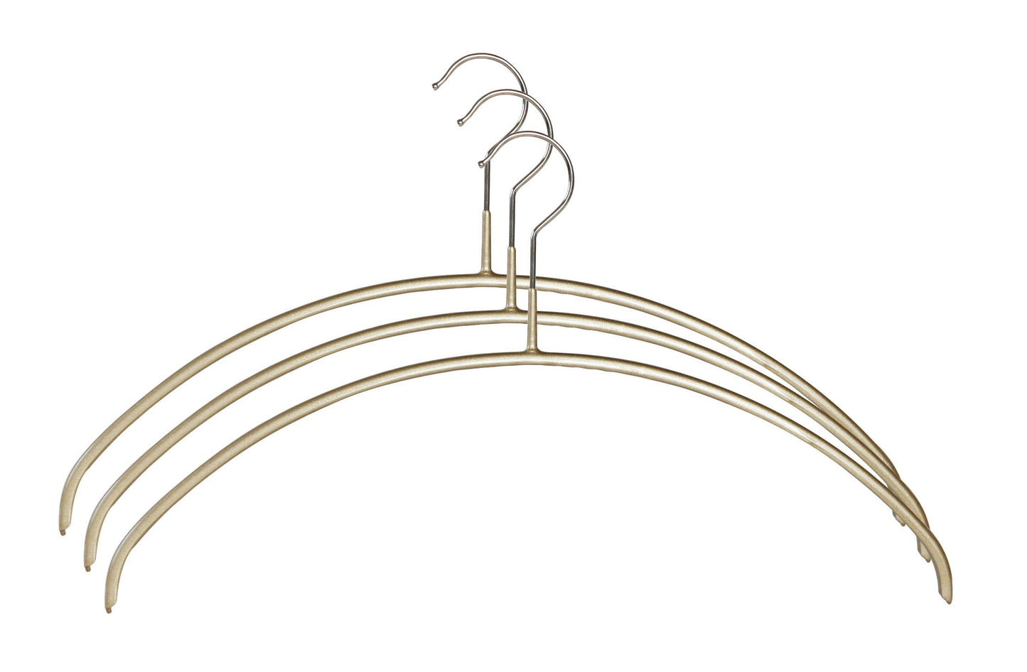 MAWA Non-Slip Mawa Hangers, Human Body Hangers, Set of 3, Gold 110558