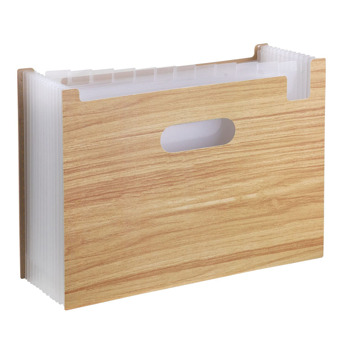 Sekisei WDS-8700-40 Document Stand, A4, Horizontal Woods Style, 12 Compartments, 13 Pockets, Brown
