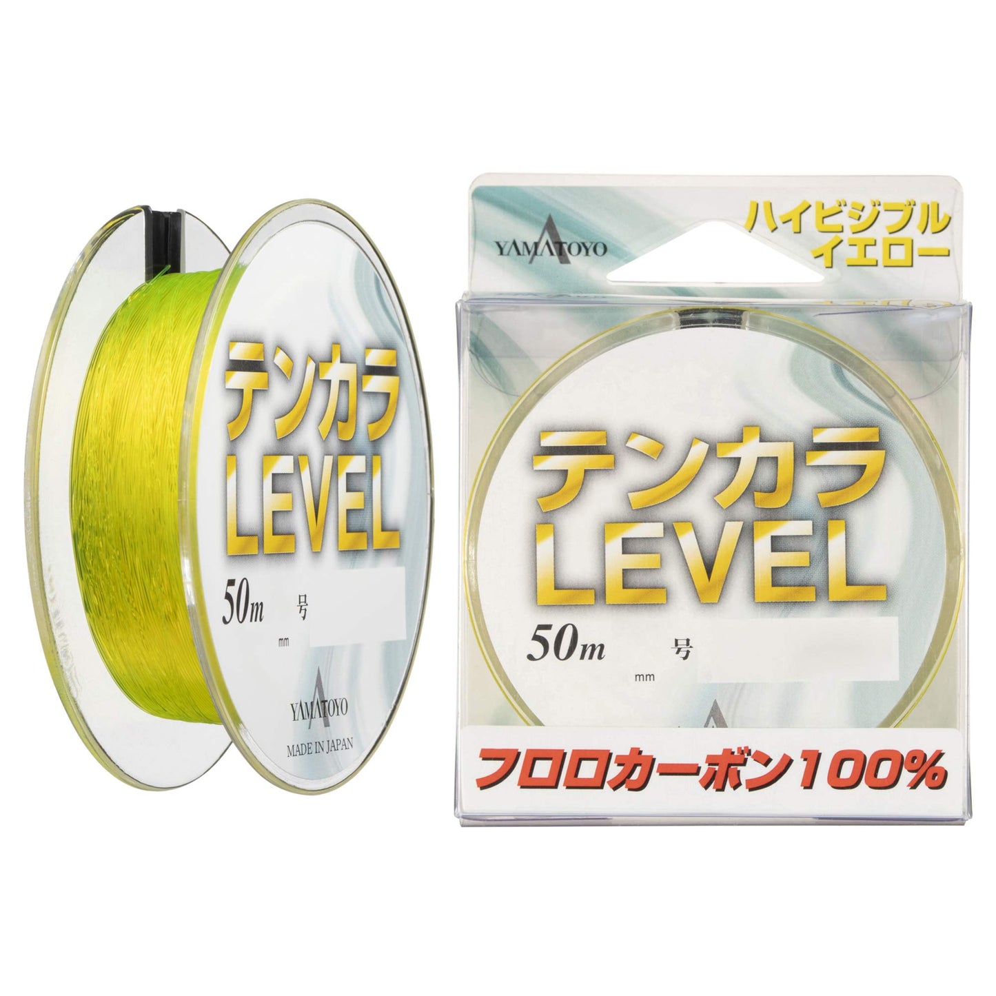YAMATOYO Tenkara Line, Tenkara Level, Fluorocarbon 164.4 ft (50 m), No. 3, Fluorescent Yellow