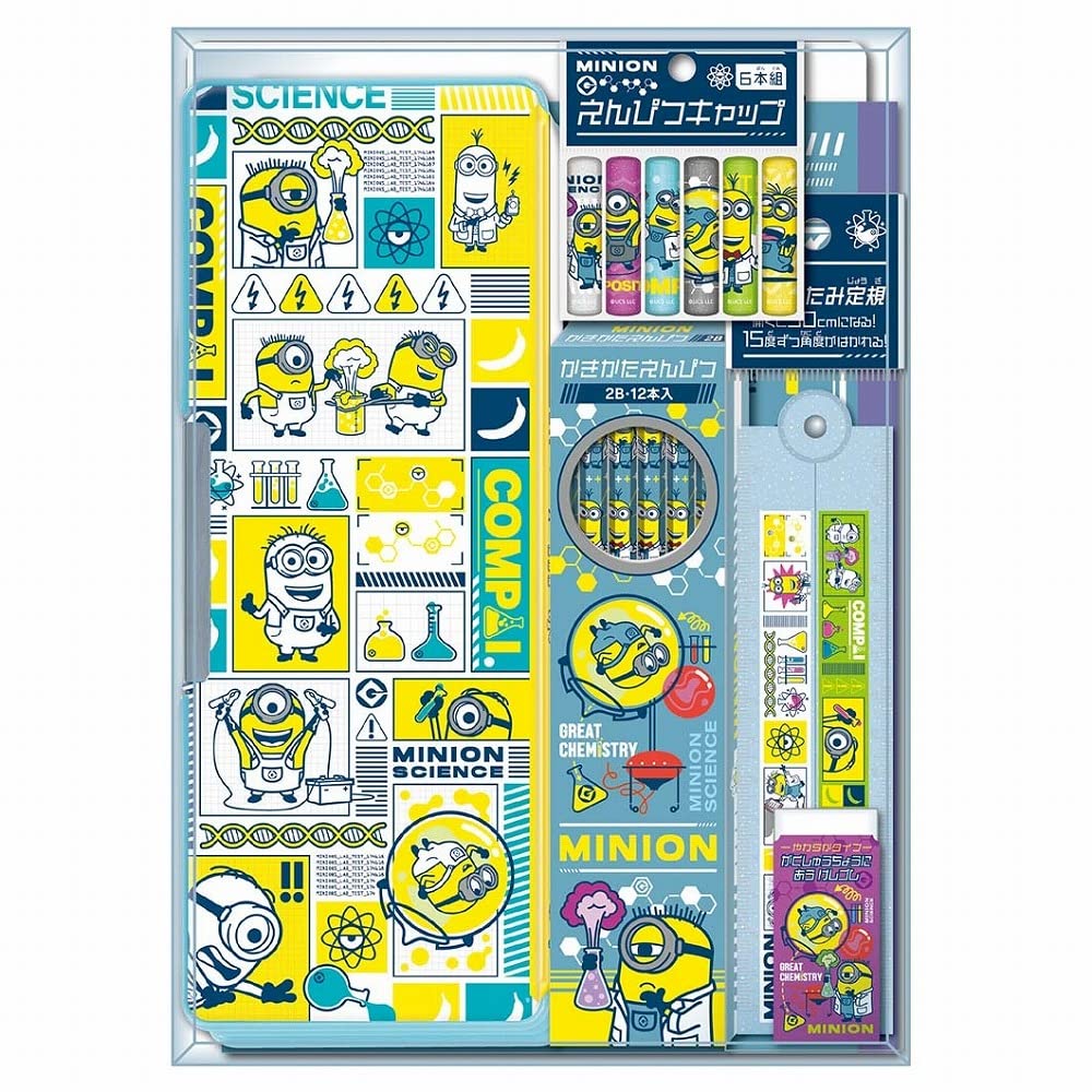 Showa Note Minions Gift Set, Stationery Set, Crystal Case Type 950520M01