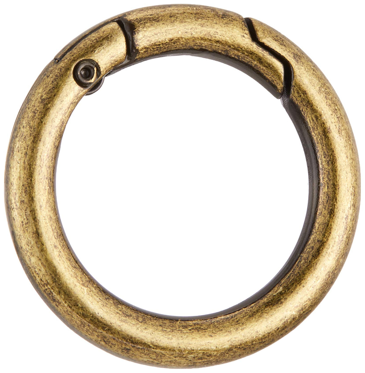 Nippon Chuko NBK Round Carabiner, 1.4 inches (35 mm), Antique Gold, 4 Pieces S27-312-AG