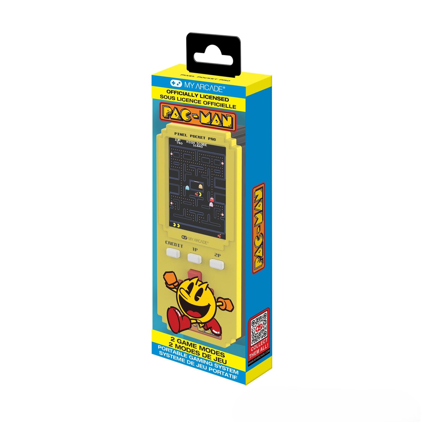 My Arcade Pac-Man Pixel Pocket Pro: Pac-Man Video Game, Portable Keychain Arcade, Retro Gaming, Pacman Toys