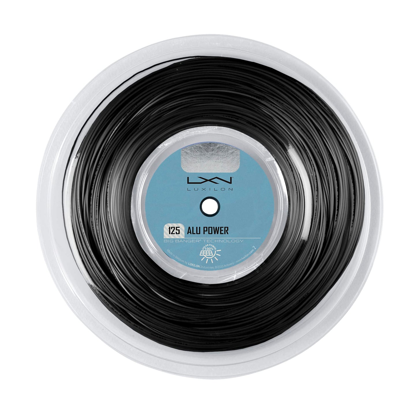 WILSON Luxilon ALU Power Black 125 Tennis String - 220m Reel, Black