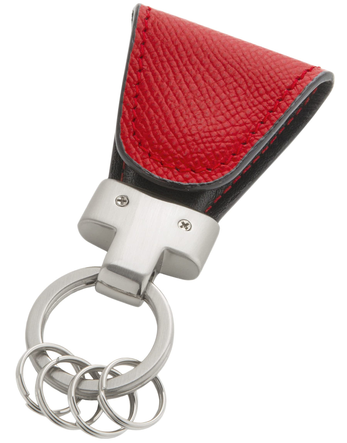 Vintage Revival Productions Key Clip/Clip on Leather Key Ring 59202 Red
