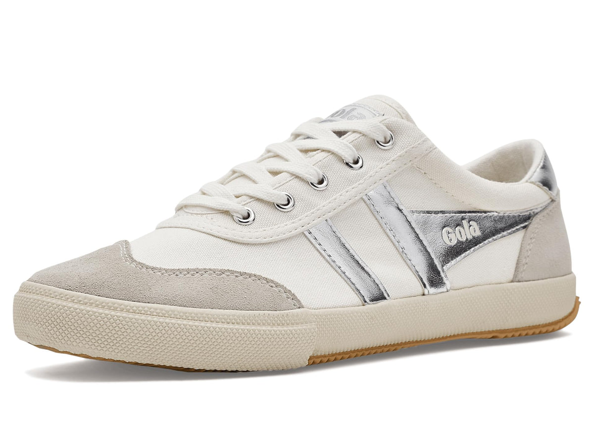 Gola, Women's, Badminton, Off White/Silver, 8.5, Medium