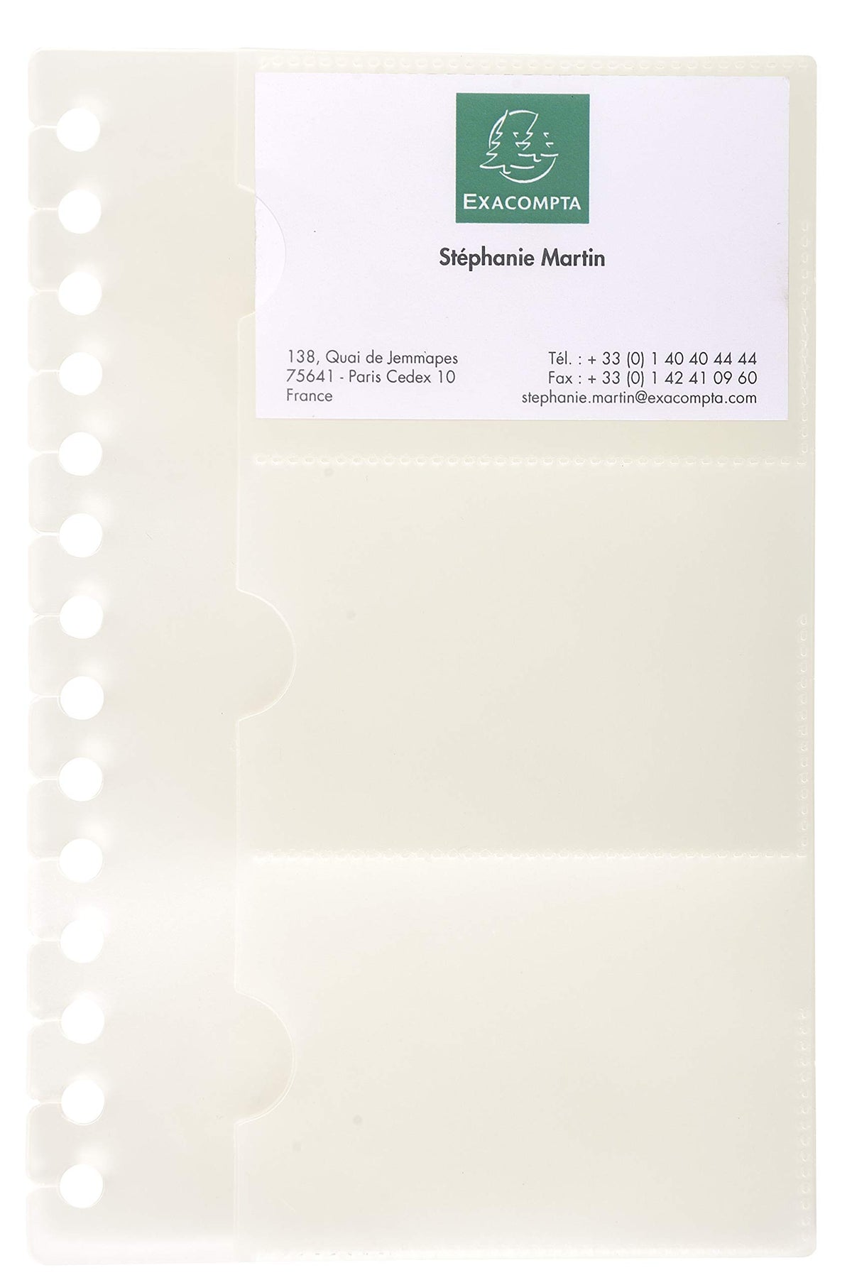Exacompta Exactive Exacard Business Card Refill Sheets, 19x12.5cm, 60 Cards, 10 Sheets