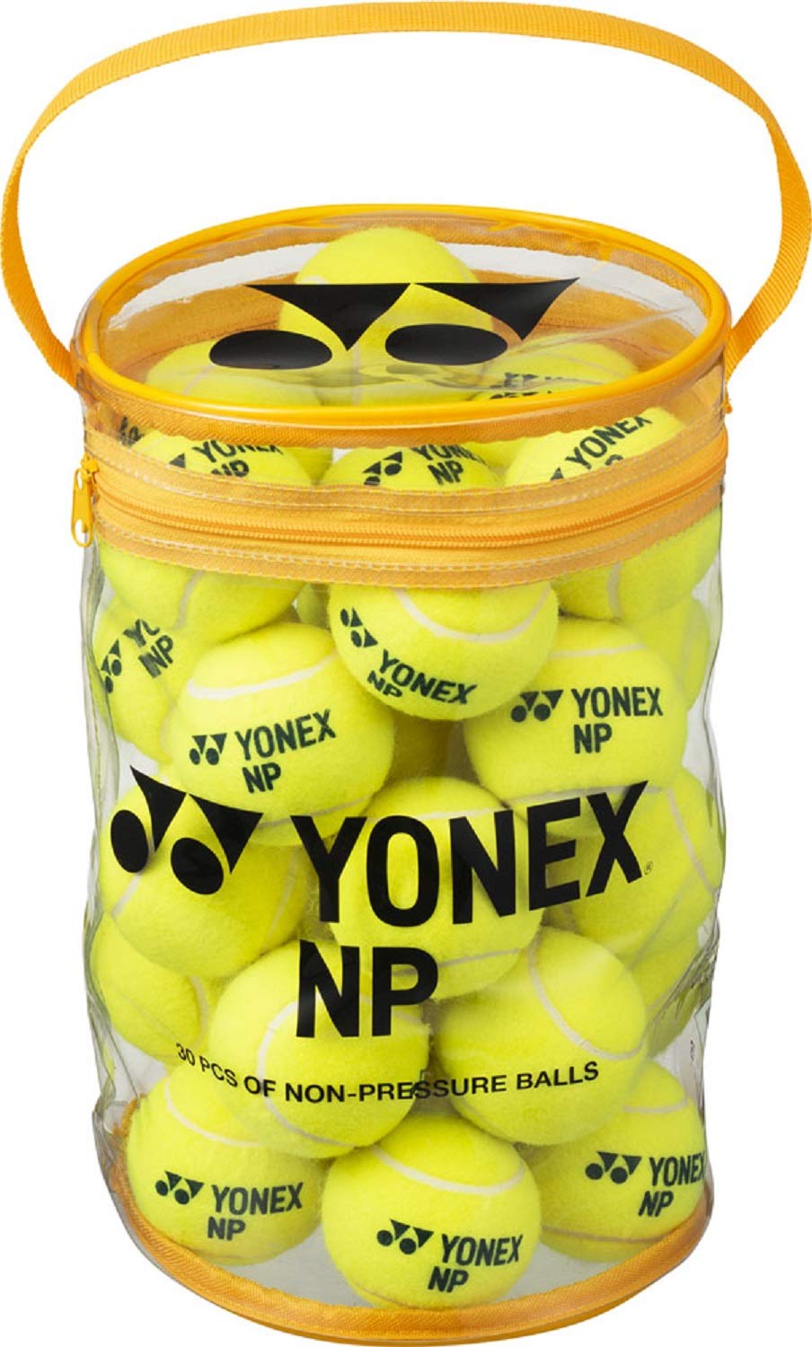 YONEX TB-NP30 Tennis Balls, Non-Pressure Balls, Yellow, 30-Piece Bag