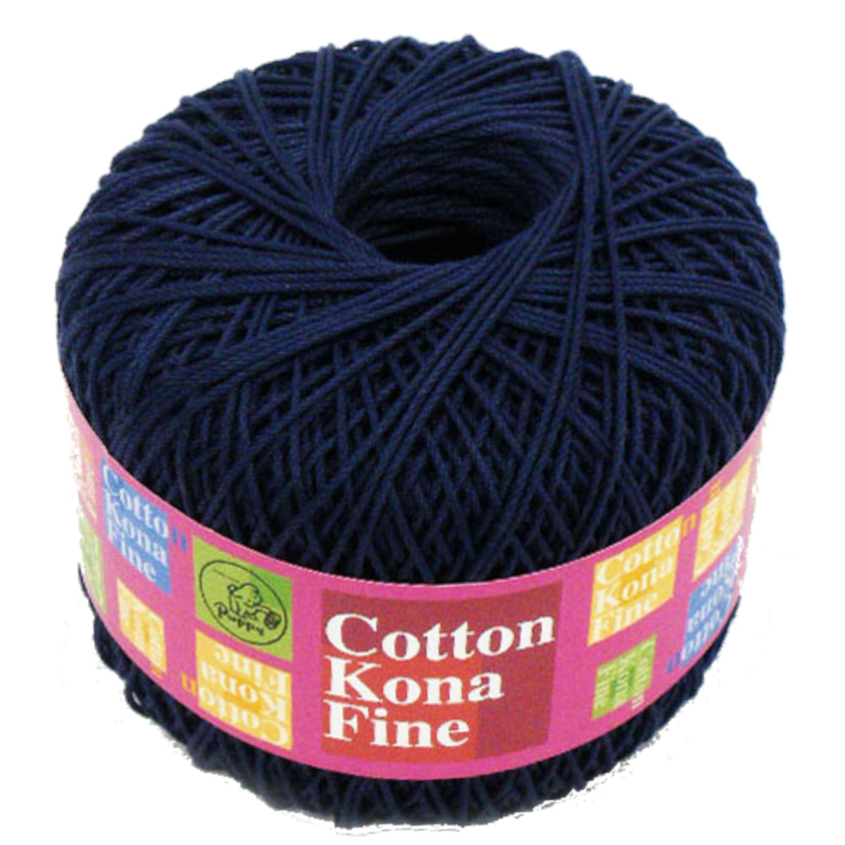 Puppy 10000477-0315 Hand Knitting Cotton Kona Fine Fine Type COL. 315 Navy Type 100% Cotton Approx. 0.9 oz (25 g) Approx. 10000477-0315
