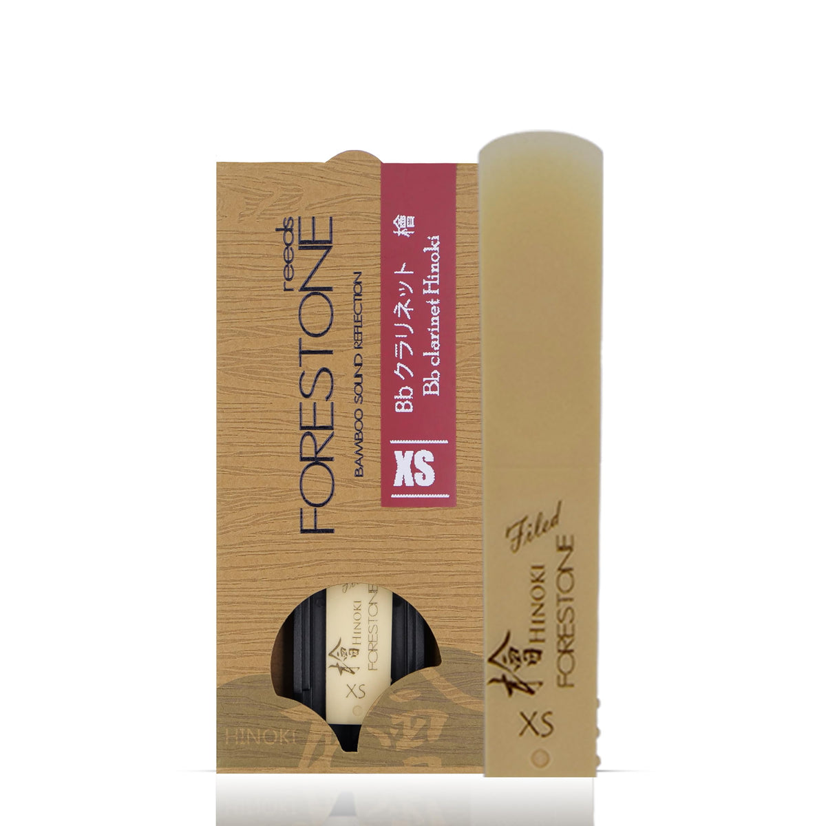 Forestone Hinoki Synthetic Clarinet Saxophone Reed with Calcium-Enriched Bamboo Fiber Blend - American Unfiled Cut for Expressive Tone & Lively Response - Long Lasting - Made in Japan Extra Soft