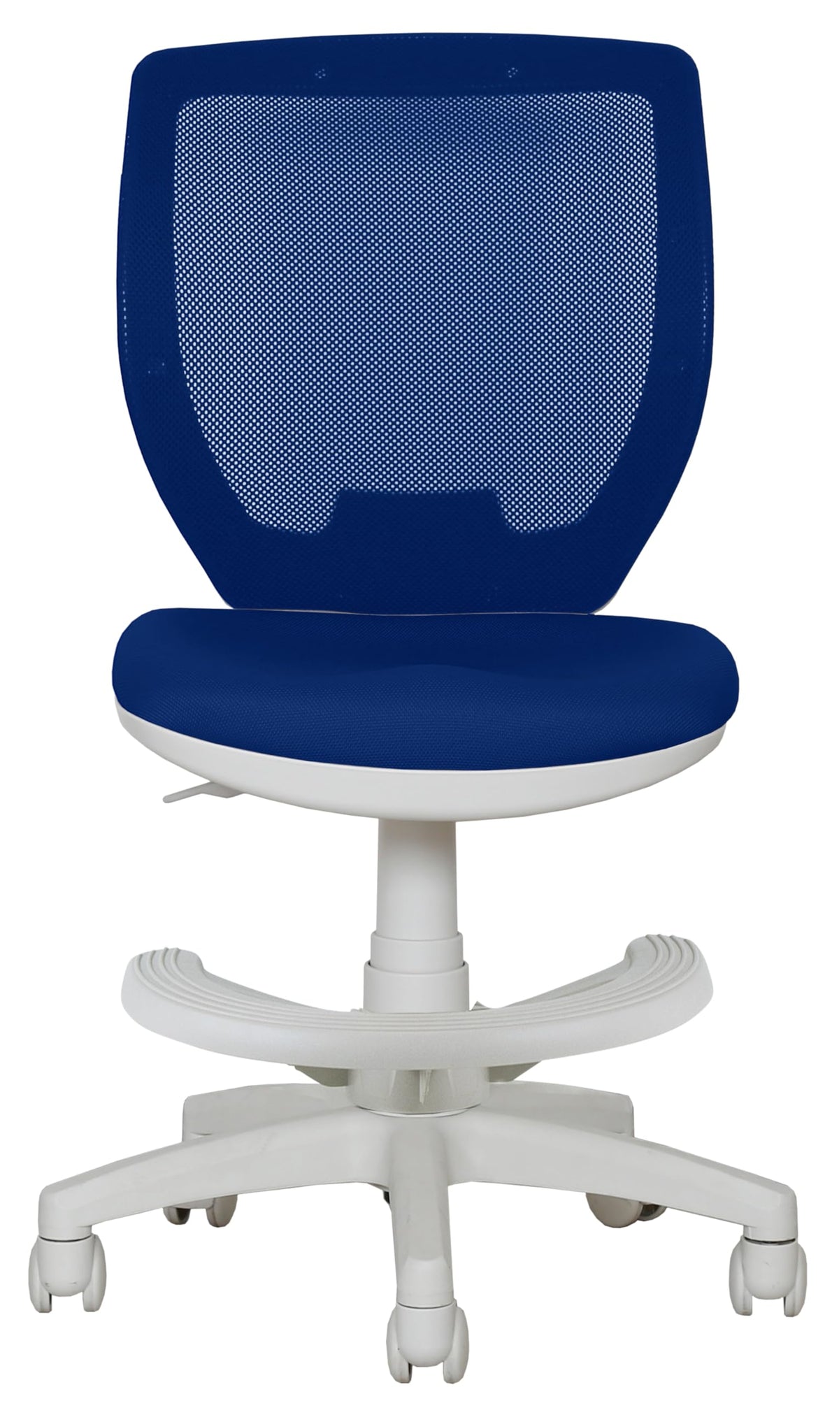 Sekikagu 445227 Study Chair with Hook Back Molded Urethane Seat Navy Tap
