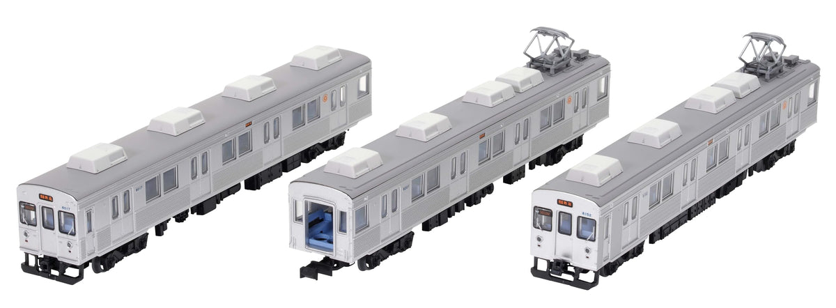 Tomytec Railway Collection 335191 Izukyu 8000 Series TA-7 Organization, Unwrapped Vehicle, 3-Car Set, F, Diorama Supplies
