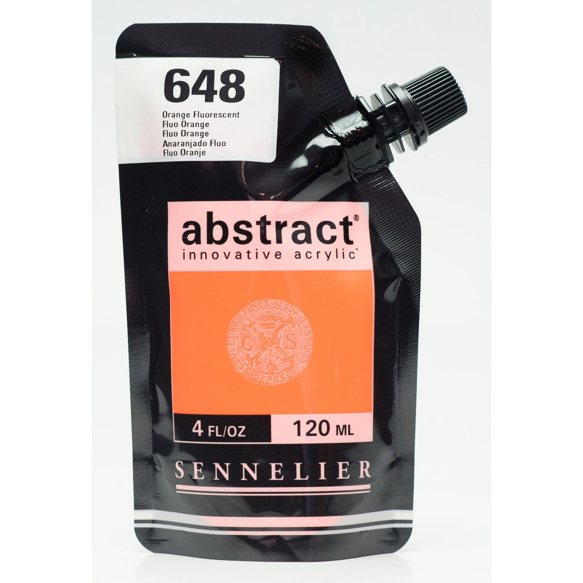 Sennelier Abstract Acrylic, 120ml, Fluorescent, Fluorescent Orange
