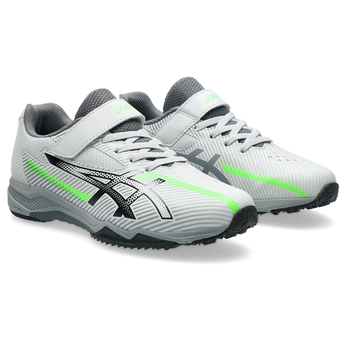 Lazerbeam SK-MG-B 25 Athletic Shoes, Asics LAZERBEAM 1-Piece Belt, Kids, 020 (light grey/black), 23.5 cm 3E