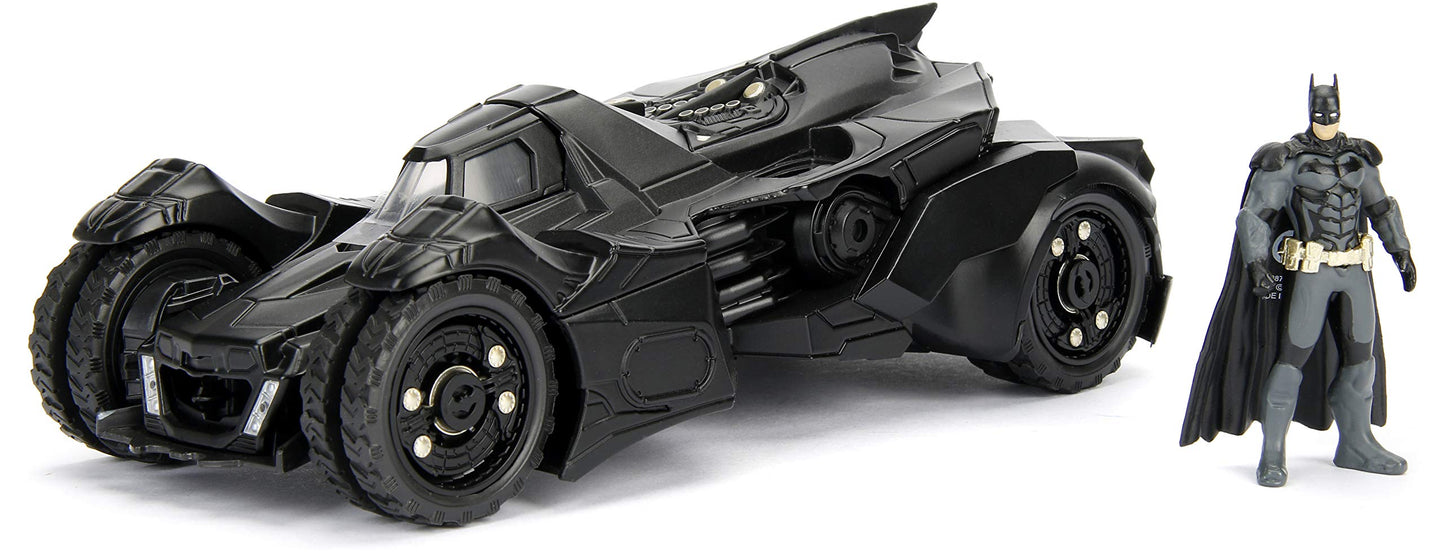 Jada DC Comics Batman 2015 Arkham Knight Batmobile & Batman Metals Die-cast Collectible Toy Vehicle with Figure, Black, 1:24 Scale