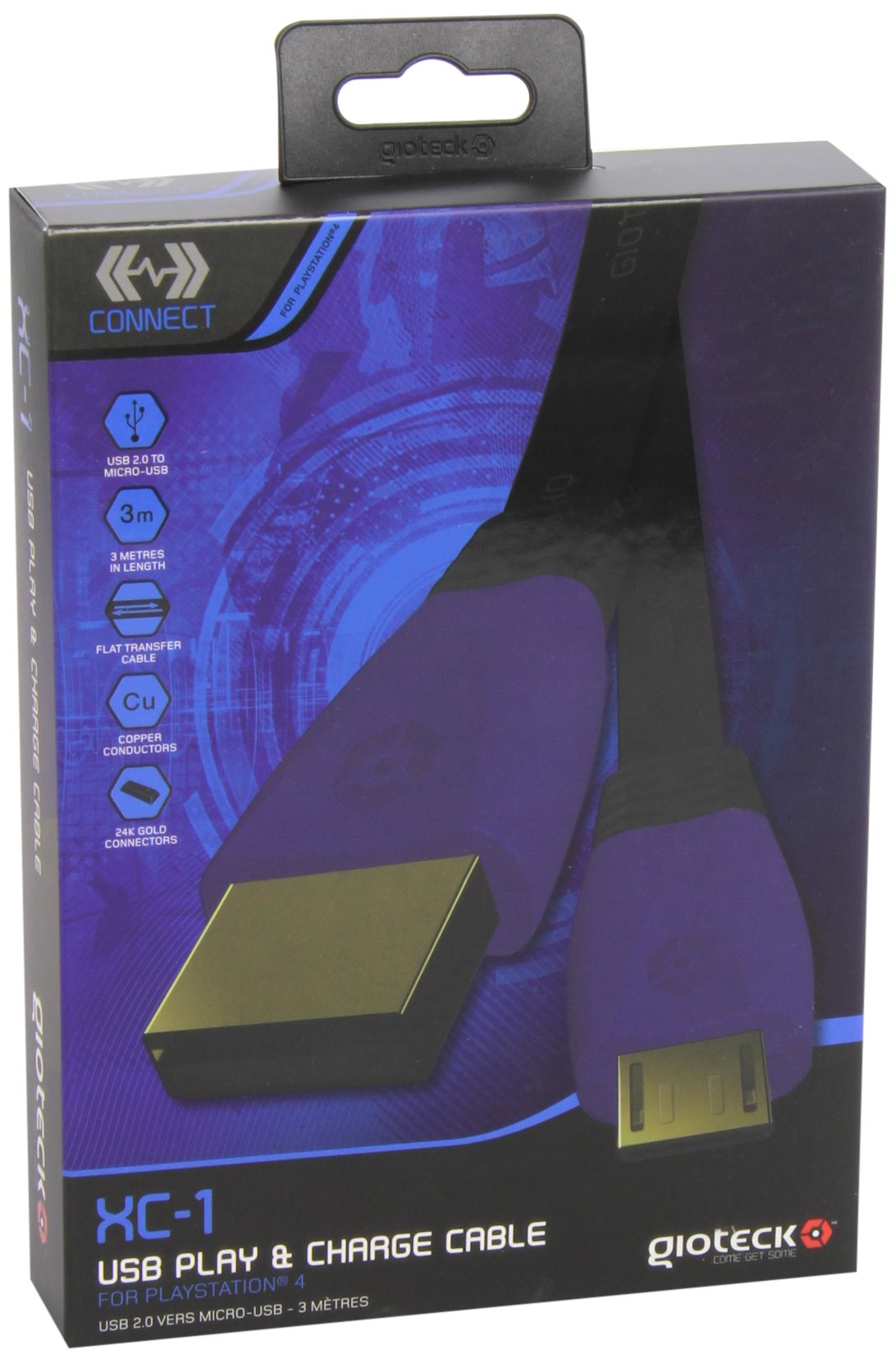 Gioteck XC-1 USB Play and Charge Cable for PlayStation4