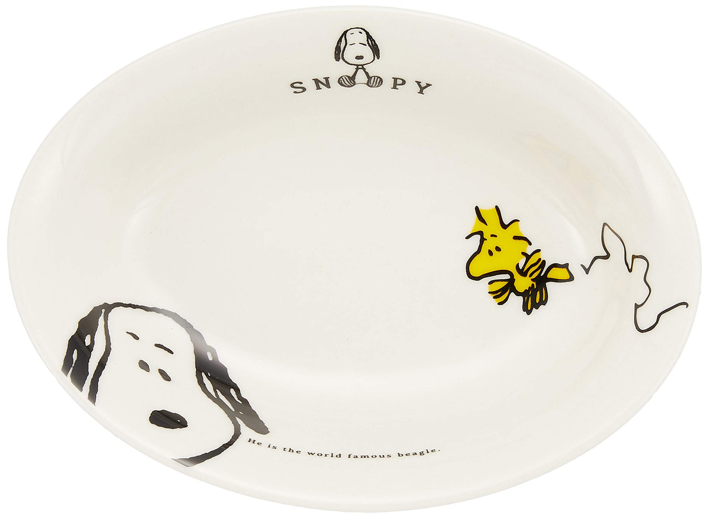 金正陶器(Kaneshotouki) Peanuts 606133 Snoopy Joy Curry Plate, 7.1 inches (18 cm), White