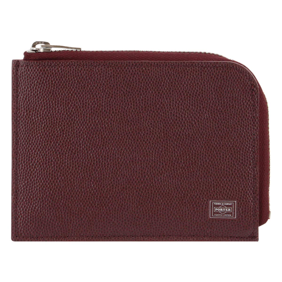 Porter Men's Wallet, Coin Purse, L-Shaped Zipper, Porter Aeber - red