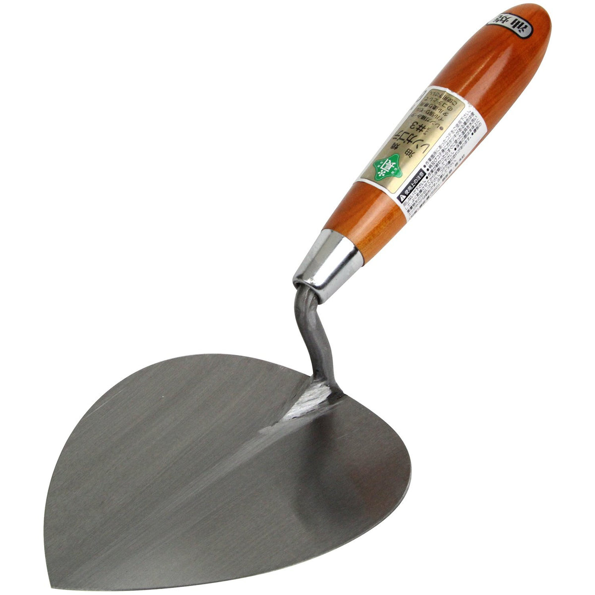 緑長(Midorikanechou) Midorichi Brick Trowel, Oil Grilled #3, Width 5.5 x Length 6.3 inches (140 x 160 mm)