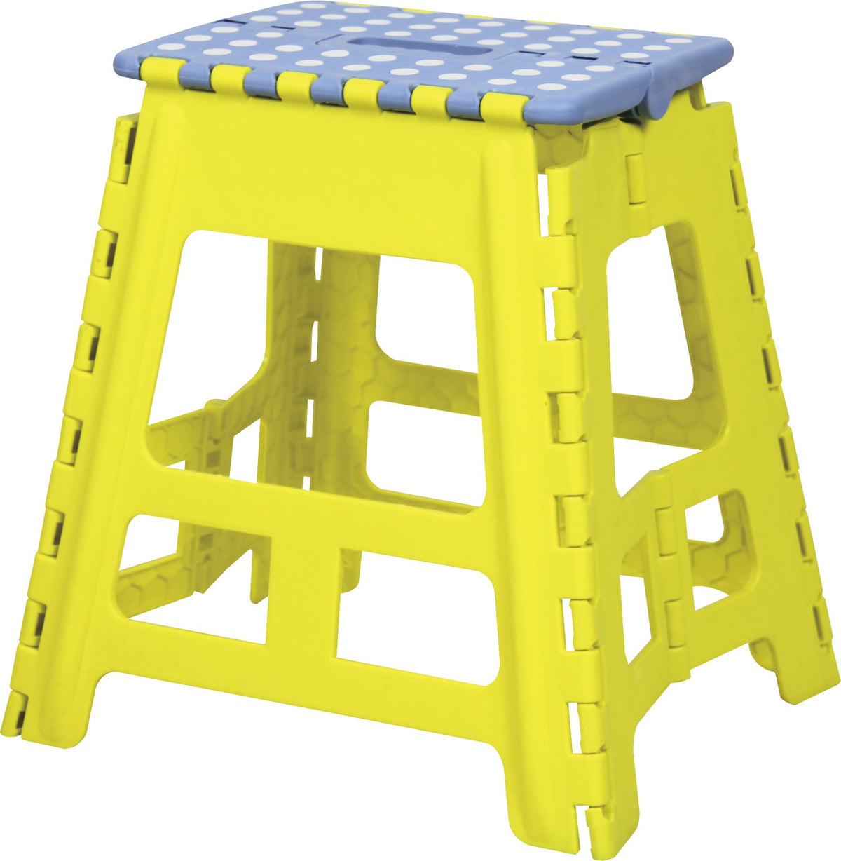 AZUMAYA BLC-312YE Cluster Stool, Folding Step Stool, Large, Yellow