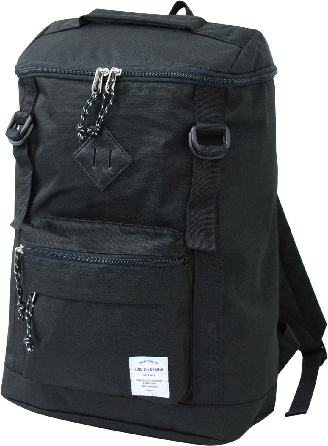 AVVENTURA(アヴェンチュラ) Point Tape Square Backpack, Black, One Size