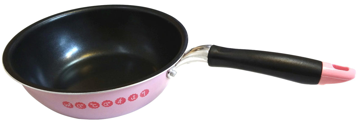 梶原産業 Kajiwara Industry Makaful IH Compatible Deep Frying Pan, 7.9 inches (20 cm), Pink KK-8261