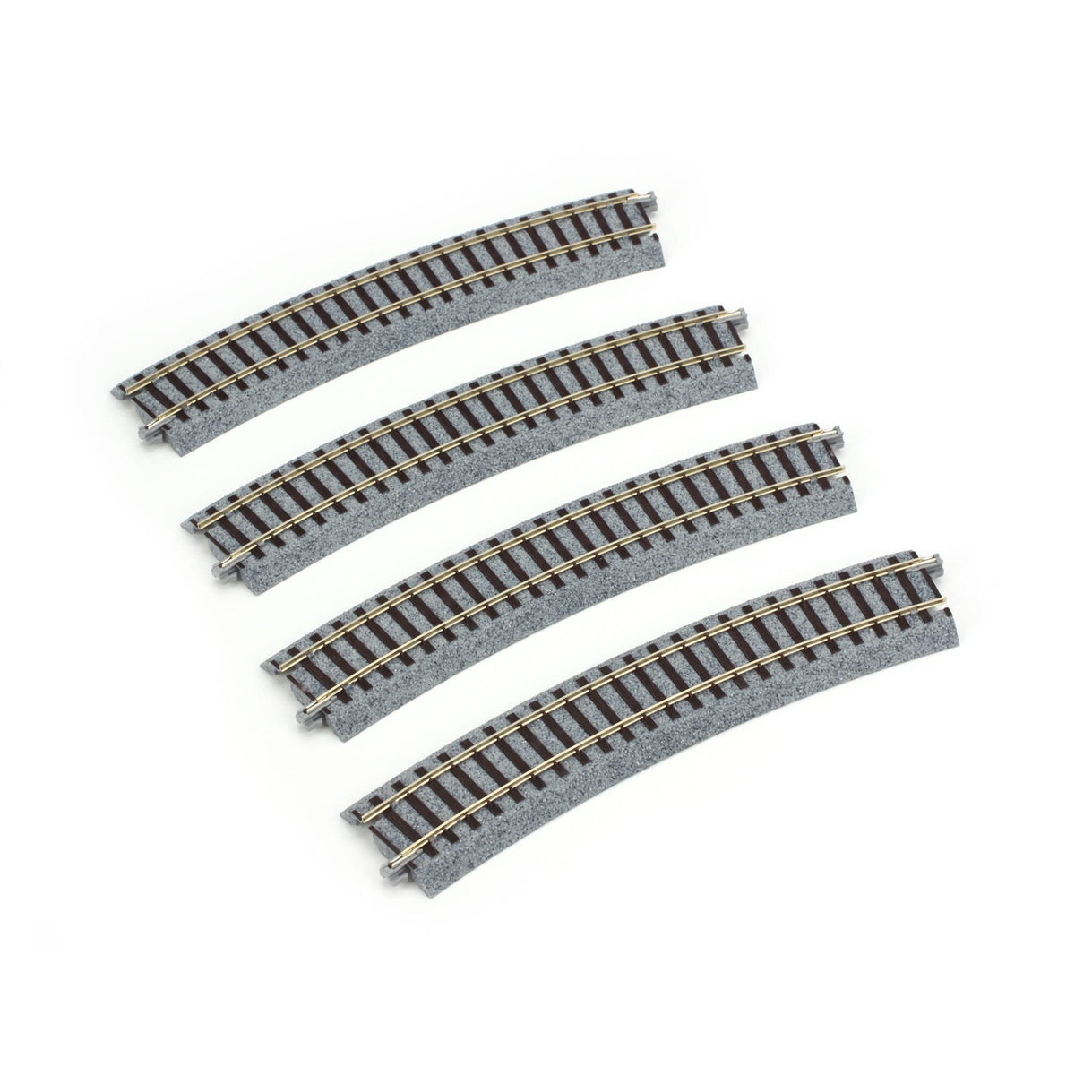 Kato HO Scale Unitrack 22.5 Degree Curved Track R19 1/4" - 4 Pieces - KA-2-270