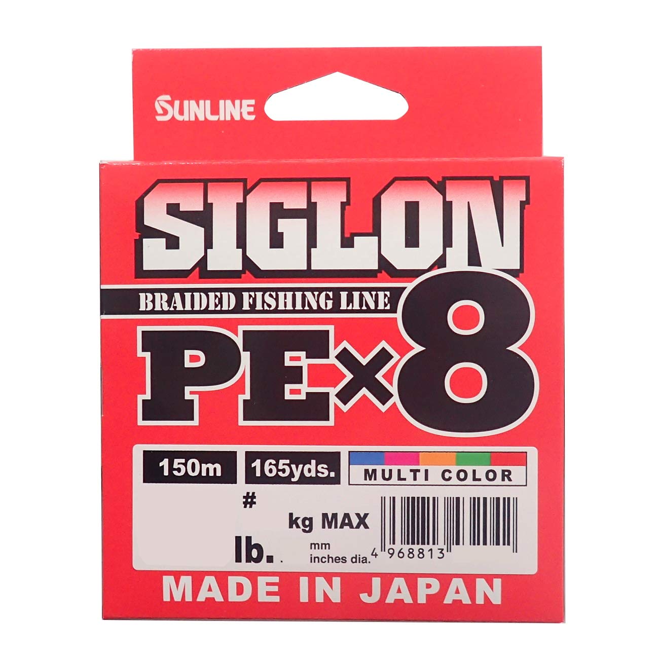 SUNLINE Line Sigron PEx8, 164.0 yd (150 m), 5 Colors, No. 0.8, 12LB J