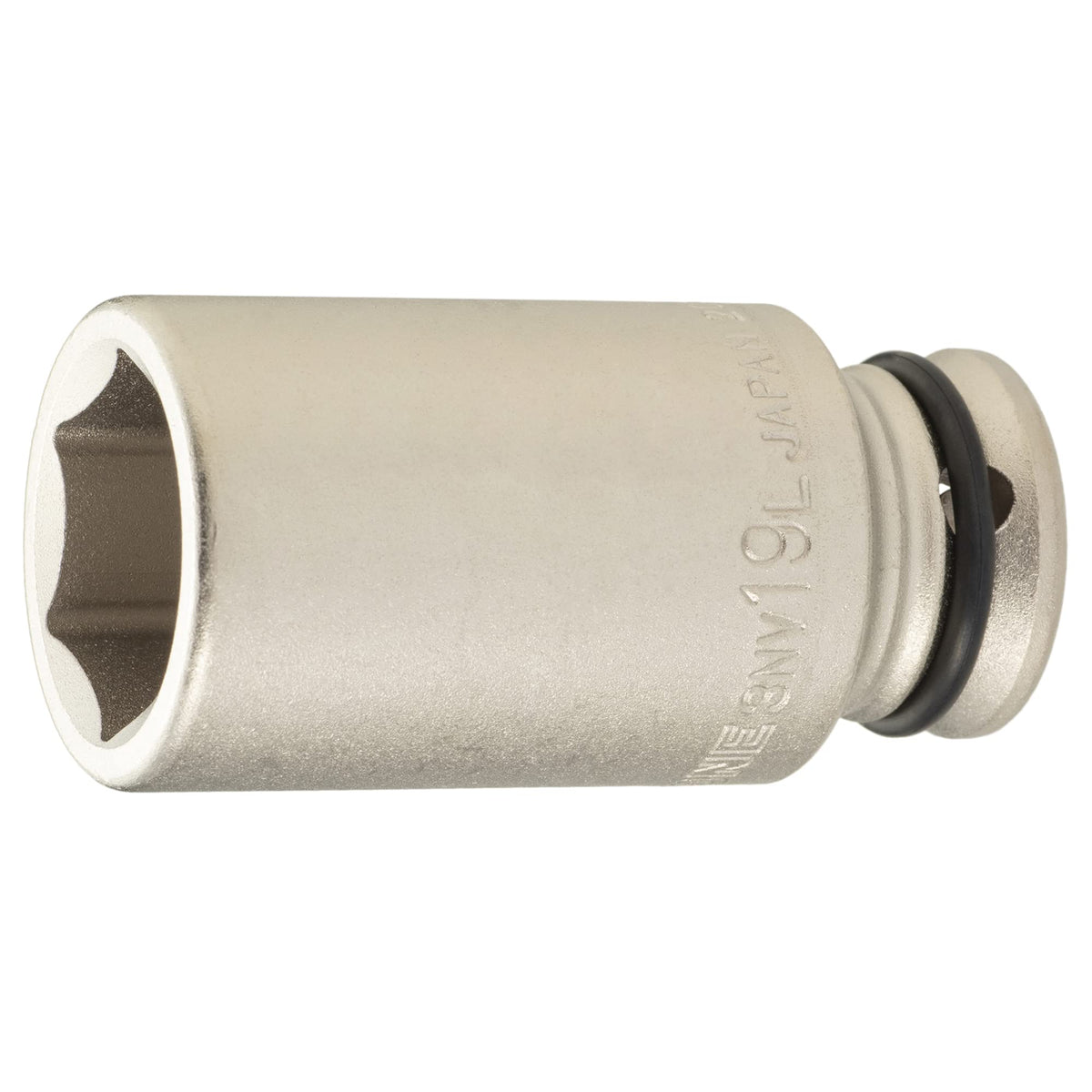 TONE Impact Long Socket 3NV-19L Insertion Angle 0.3 inch (9.5 mm) (3/8 mm), Double Side Width 0.7 inch (19 mm)